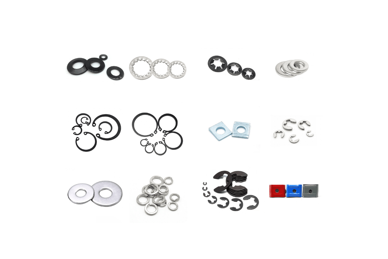 flat washers, spring washers, lock washers