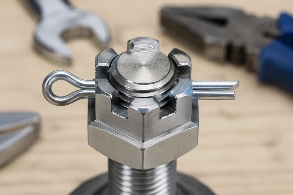 How to use and install a castle nut properly